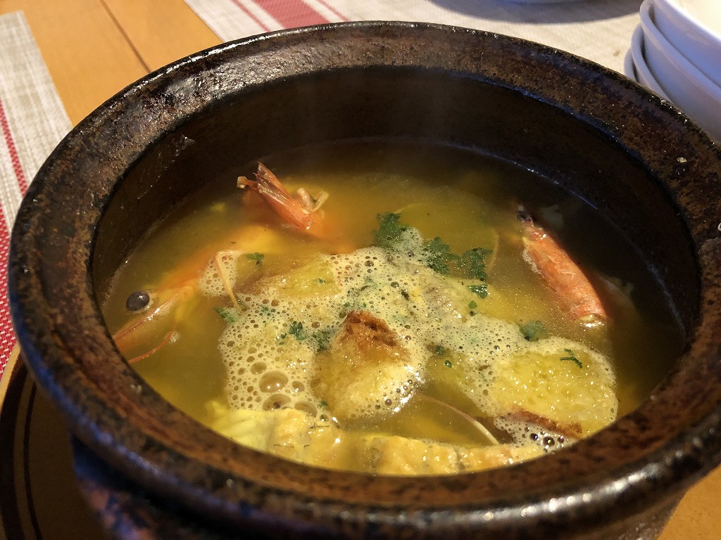 スペインのシャティバの出汁スープ