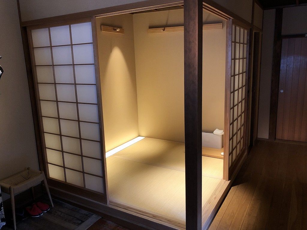 京都のsousouの畳のフィッティングルーム