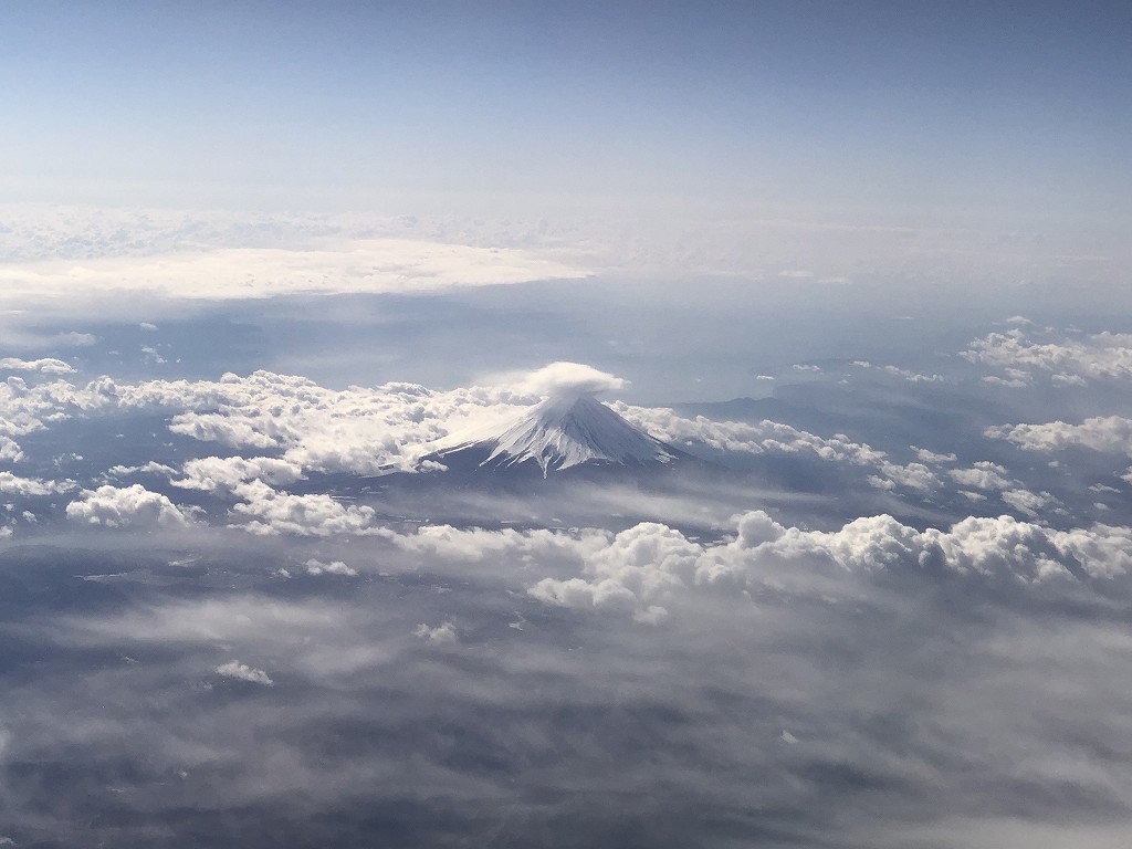 JAL957便から見た富士山