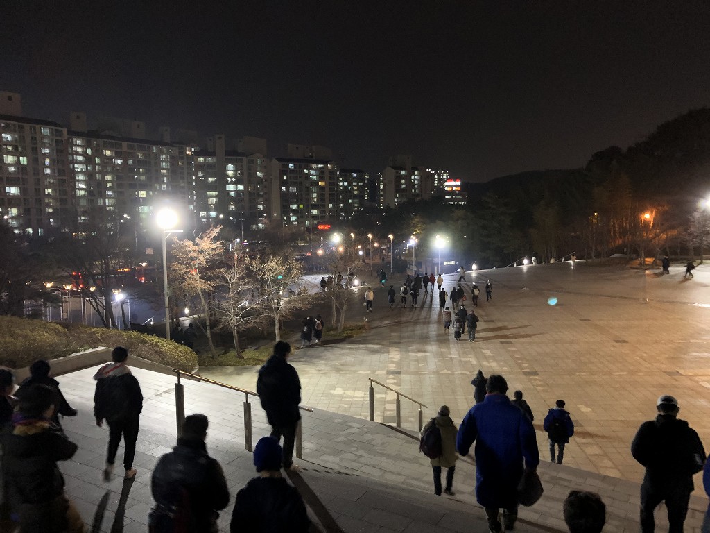 蔚山文殊サッカー競技場からの帰り道1