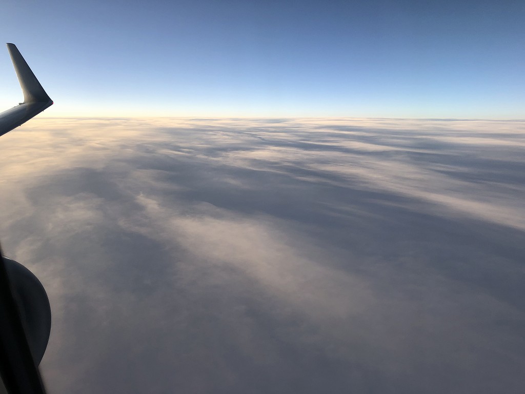 JAL958便のビジネスクラスからの機窓風景1