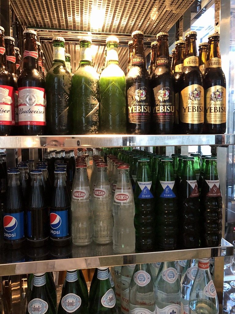 名古屋マリオットアソシアホテルのコンシェルジュラウンジのビール類