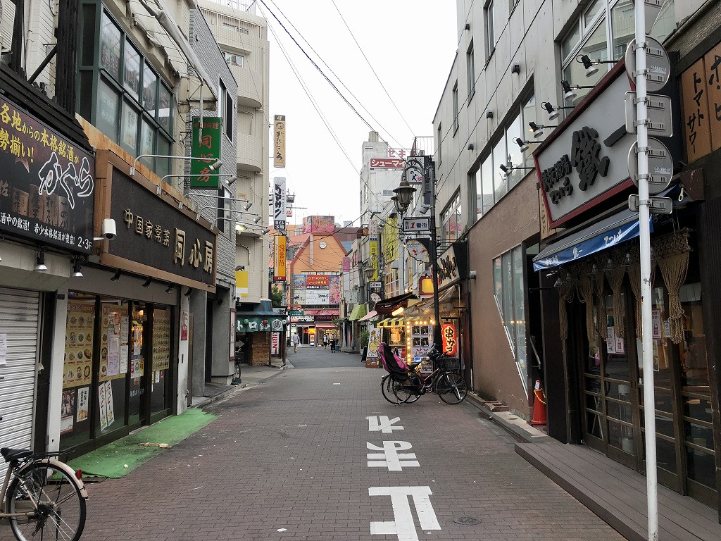 休業中の赤羽一番街商店街