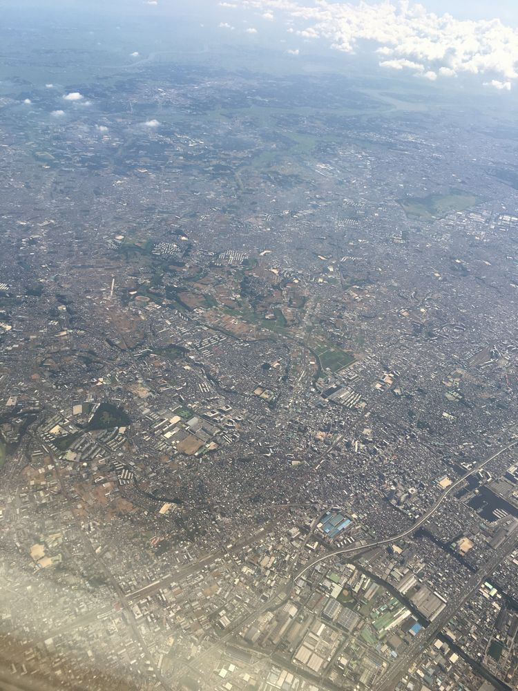 飛行機から見た千葉県船橋市