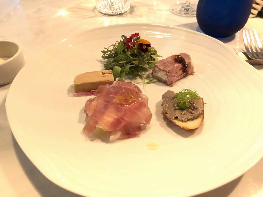 アロフト東京銀座のThe WAREHOUSEの前菜5種