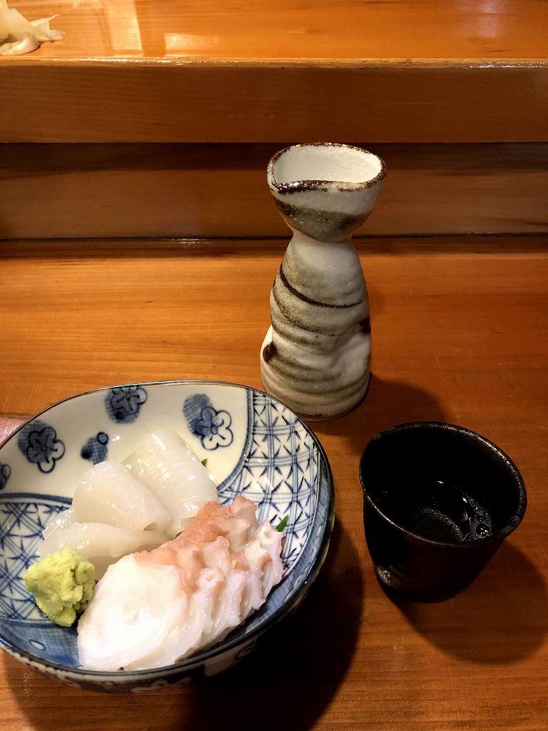 岩手県久慈市の「蛇の目寿し」のイカとタコ