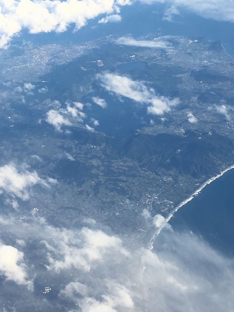 ANA1884便から見た鹿児島湾