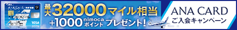 ANA VISA nimocaカード公式サイト画像