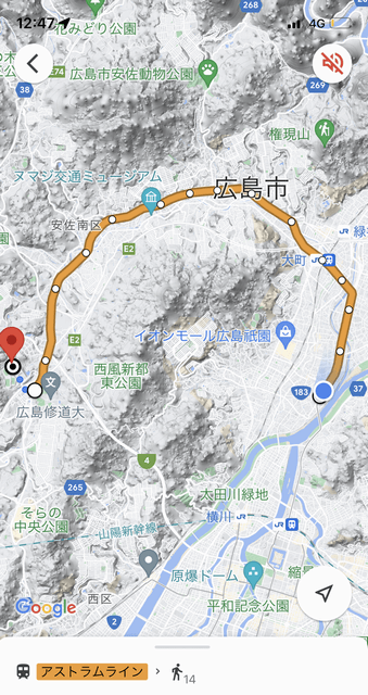 アストラムラインのルート