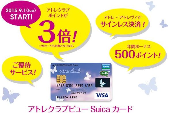 アトレビューSuicaカードの特徴まとめ