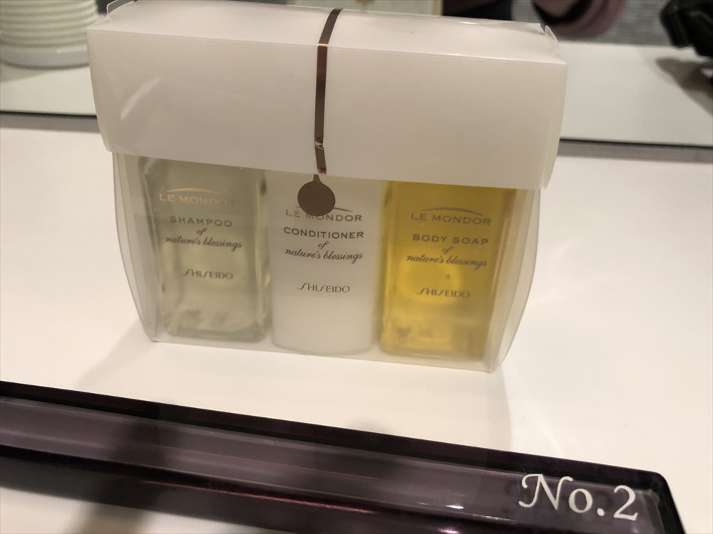 ANA SUITE LOUNGEの資生堂のアメニティ