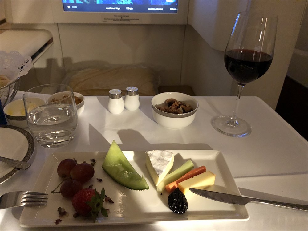 タイ国際航空（TG）677便のファーストクラスの機内食9