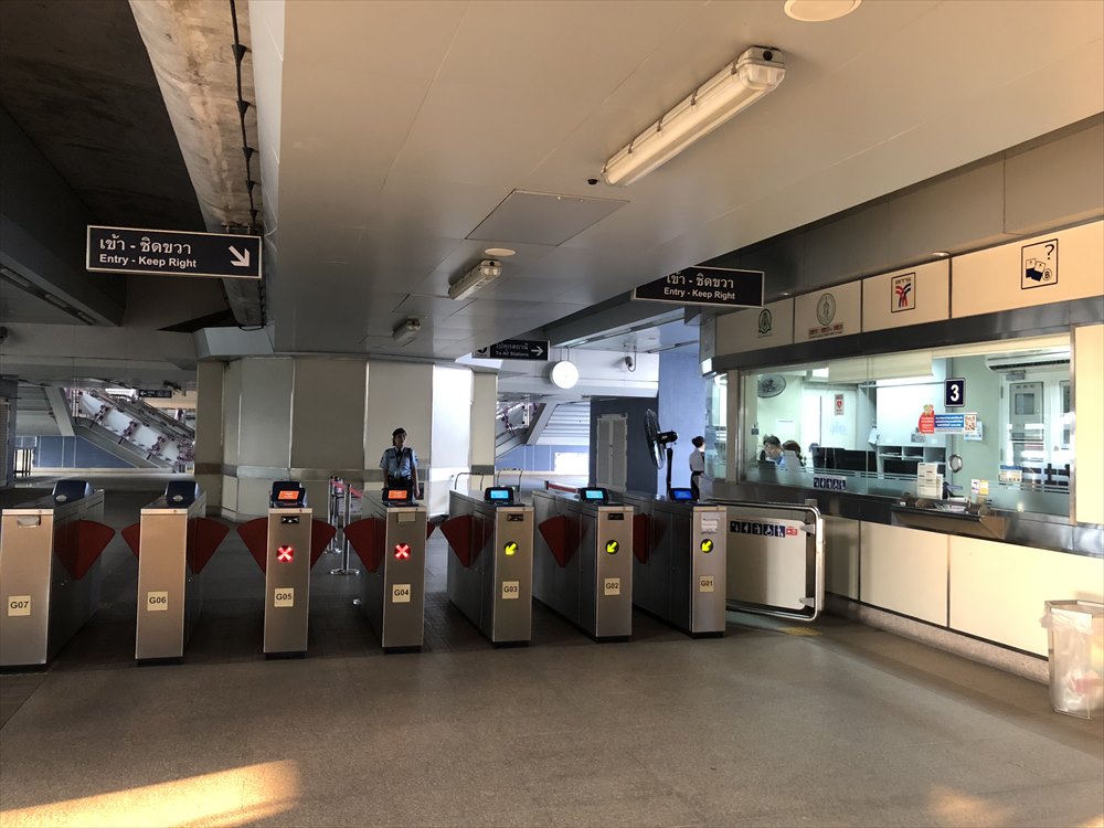 BTSのBang wa駅の改札