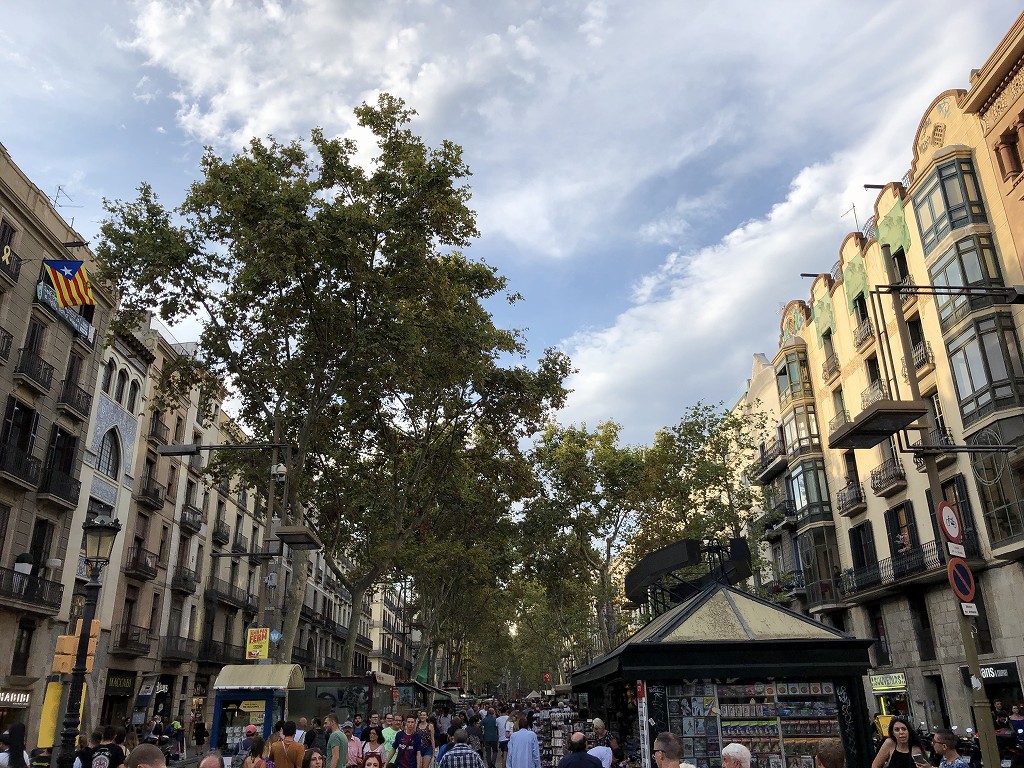 バルセロナのランブラス通り