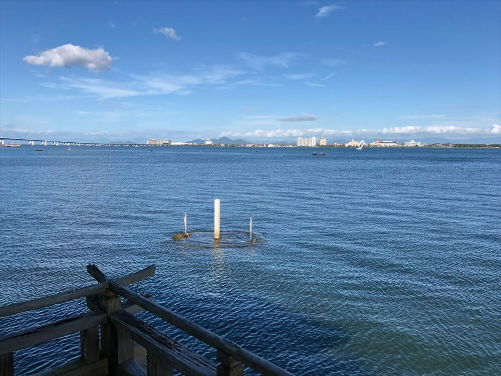 浮御堂から琵琶湖マリオットホテル方面