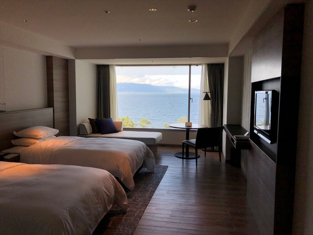琵琶湖マリオットホテルのデラックスルーム1