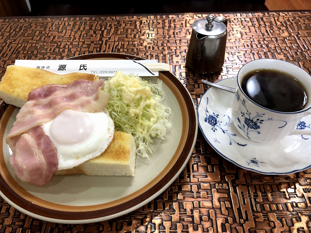 千葉市の喫茶店「源氏」のモーニング