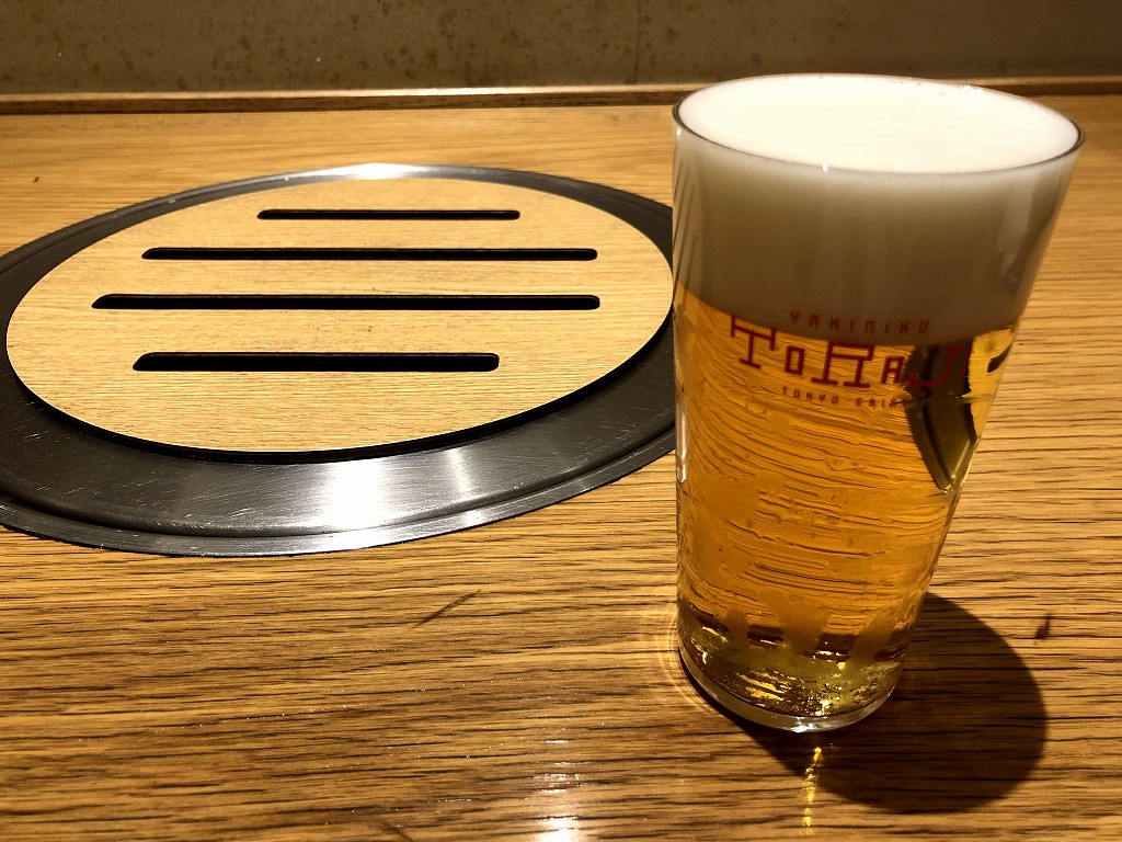 千葉駅ビルの「トラジ」の生ビール