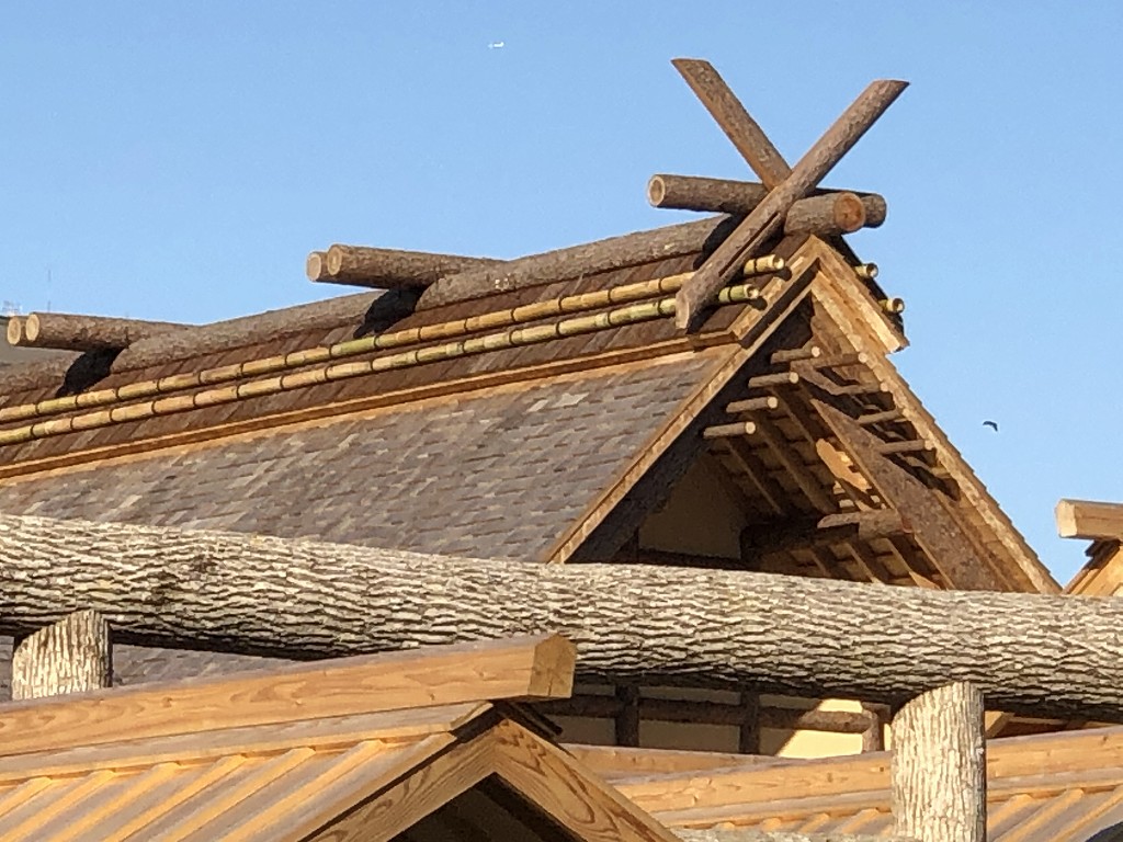 大嘗宮の悠紀殿の千木・鰹木