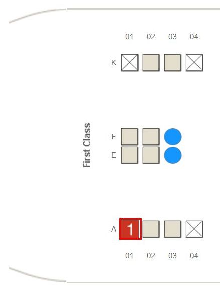 オンラインチェック後のエミレーツ航空の座席指定