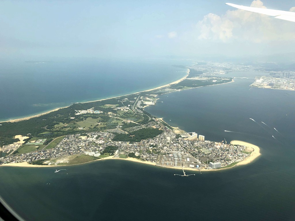 ANA251便から見た福岡市上空1