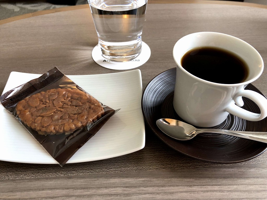 ホテル日航福岡でコーヒー休憩