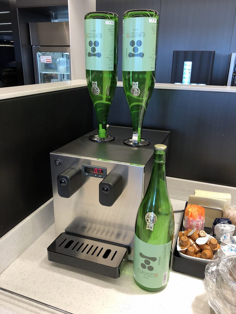 羽田空港のANA LOUNGE（本館北）の日本酒