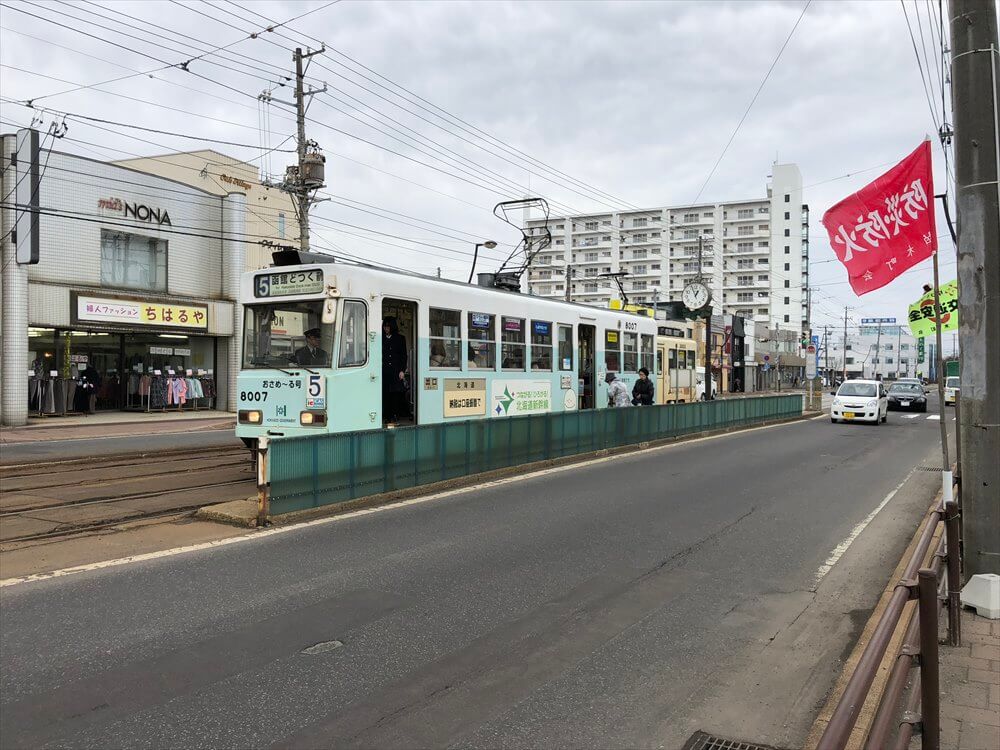 函館市電の柏木町駅1