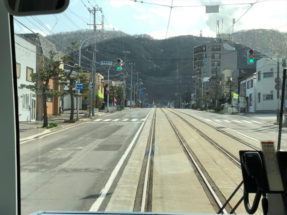 函館市電の青柳町から谷地頭へ1