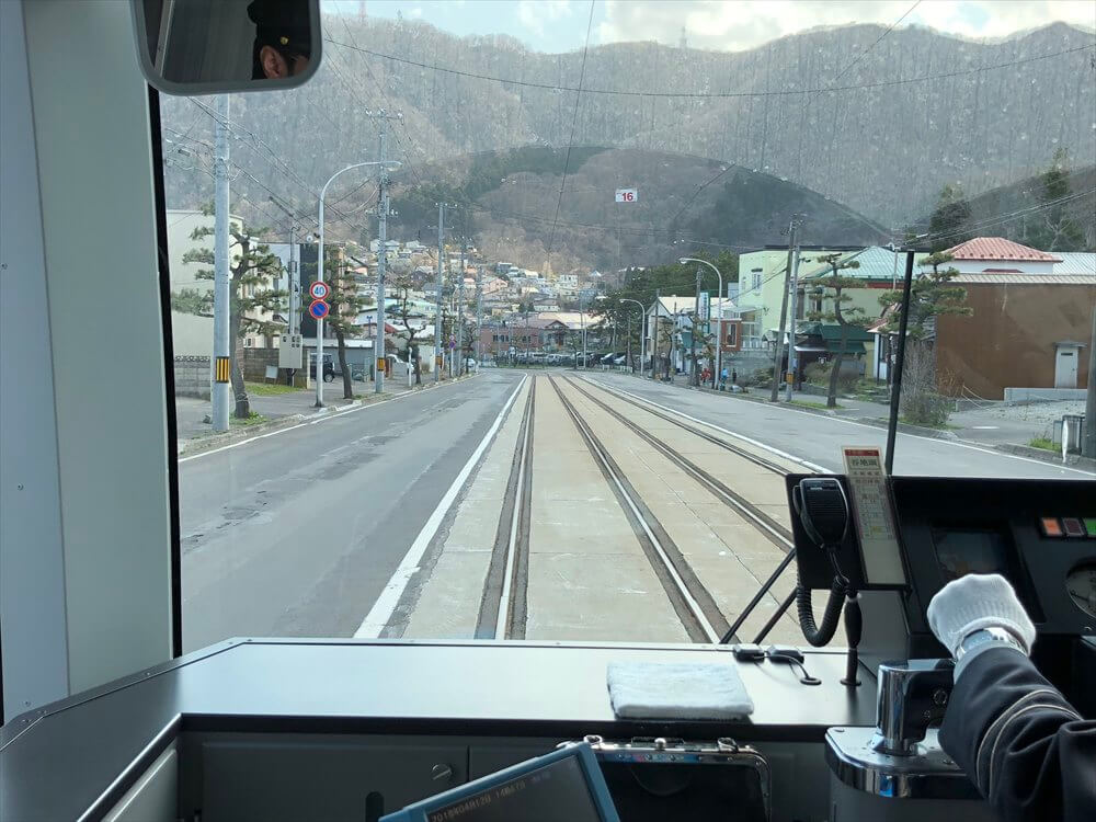函館市電の青柳町から谷地頭へ2