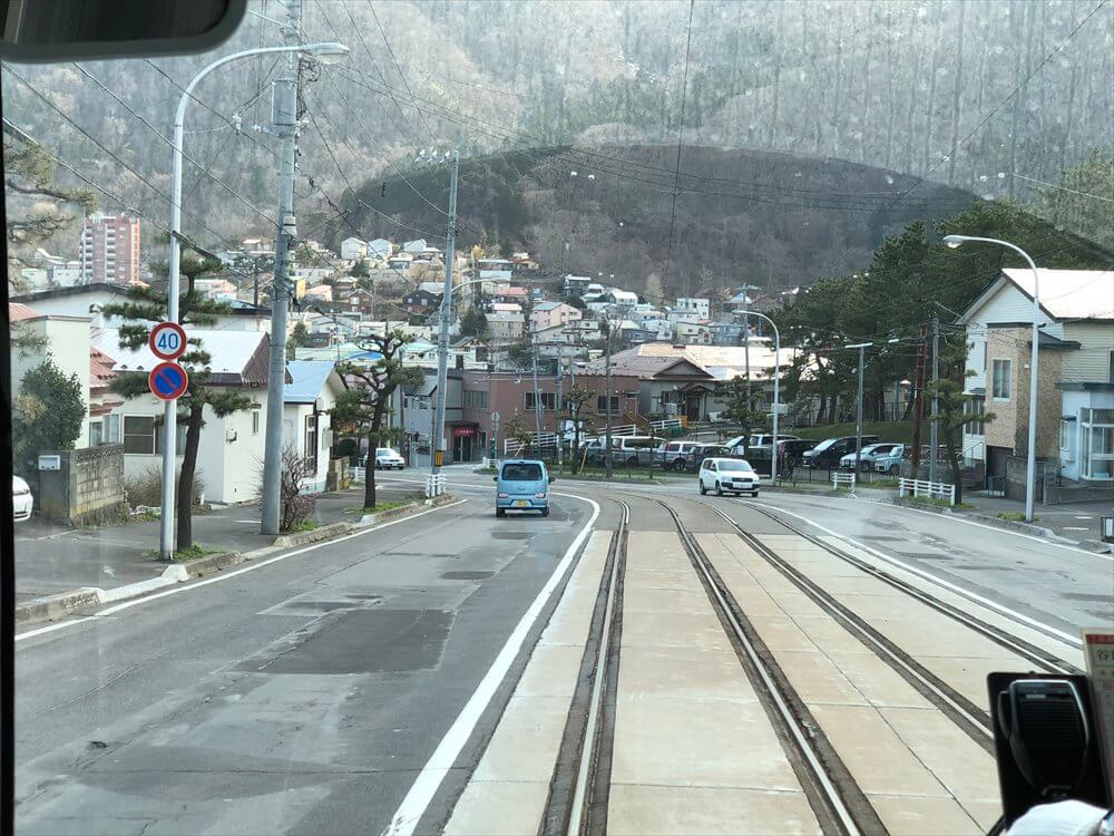 函館市電の青柳町から谷地頭へ3