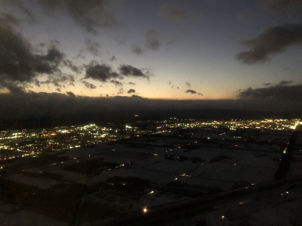 JAL2832便からの夕焼け