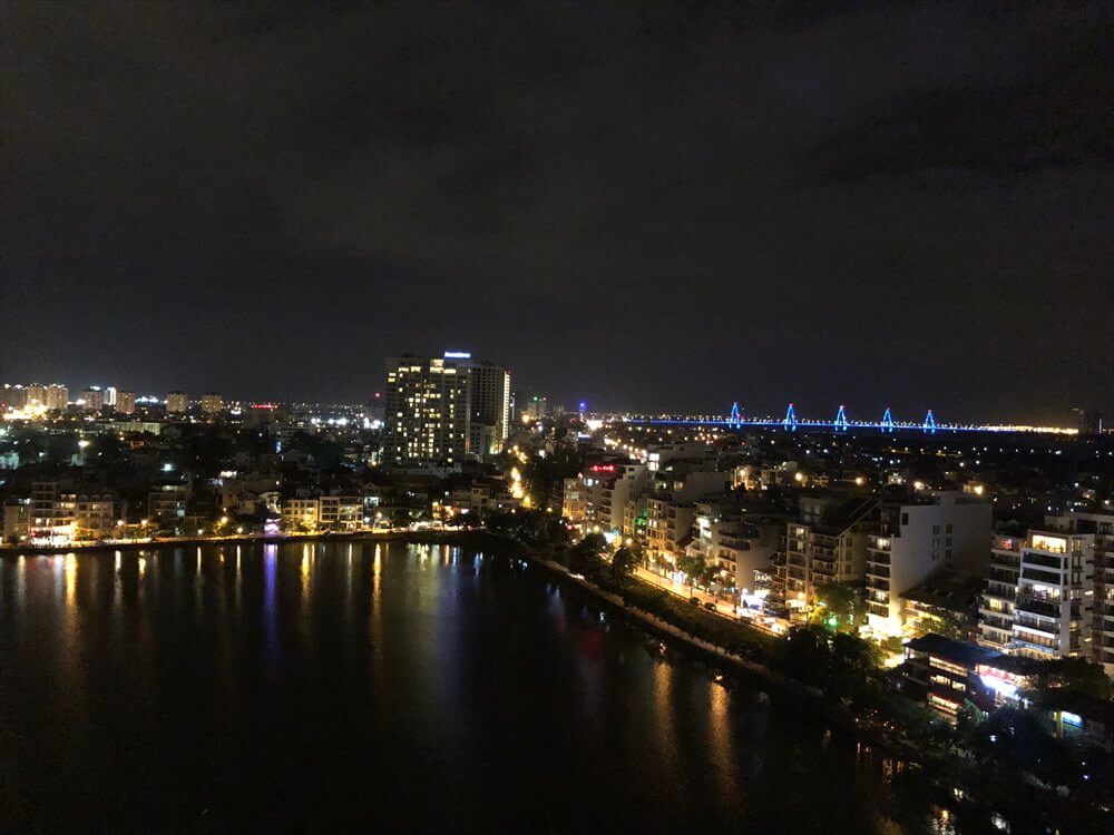 シェラトンハノイホテルのラウンジからの夜景