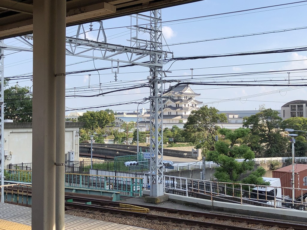 阪神電車から尼崎城