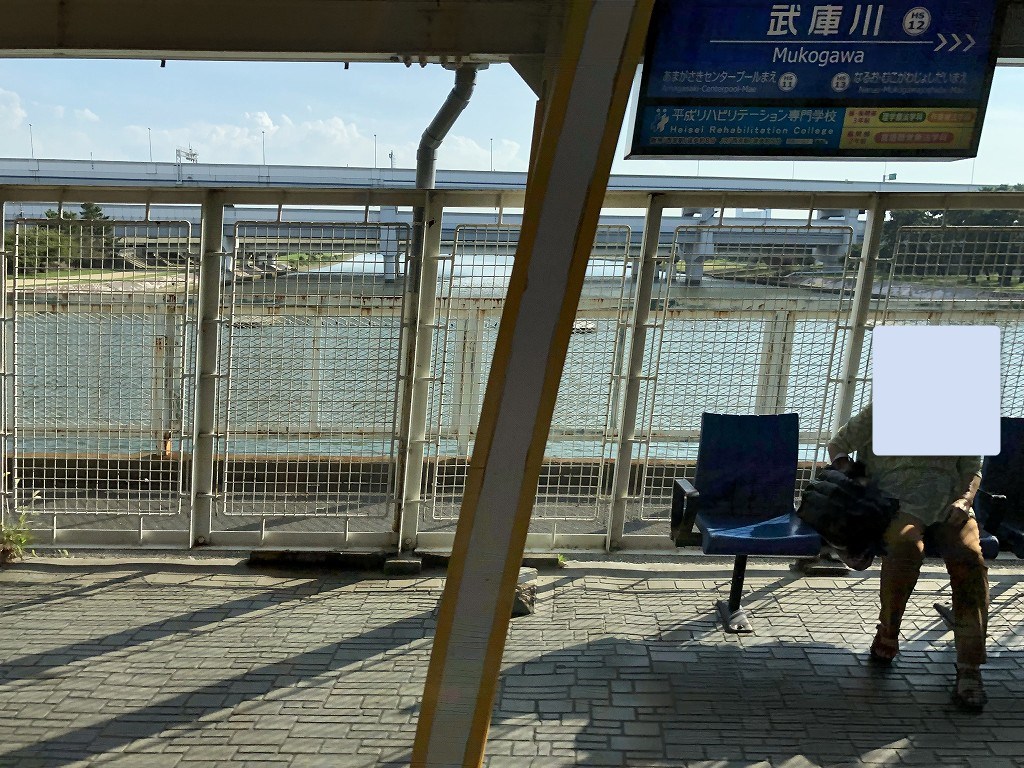 阪神電車の特急から武庫川駅