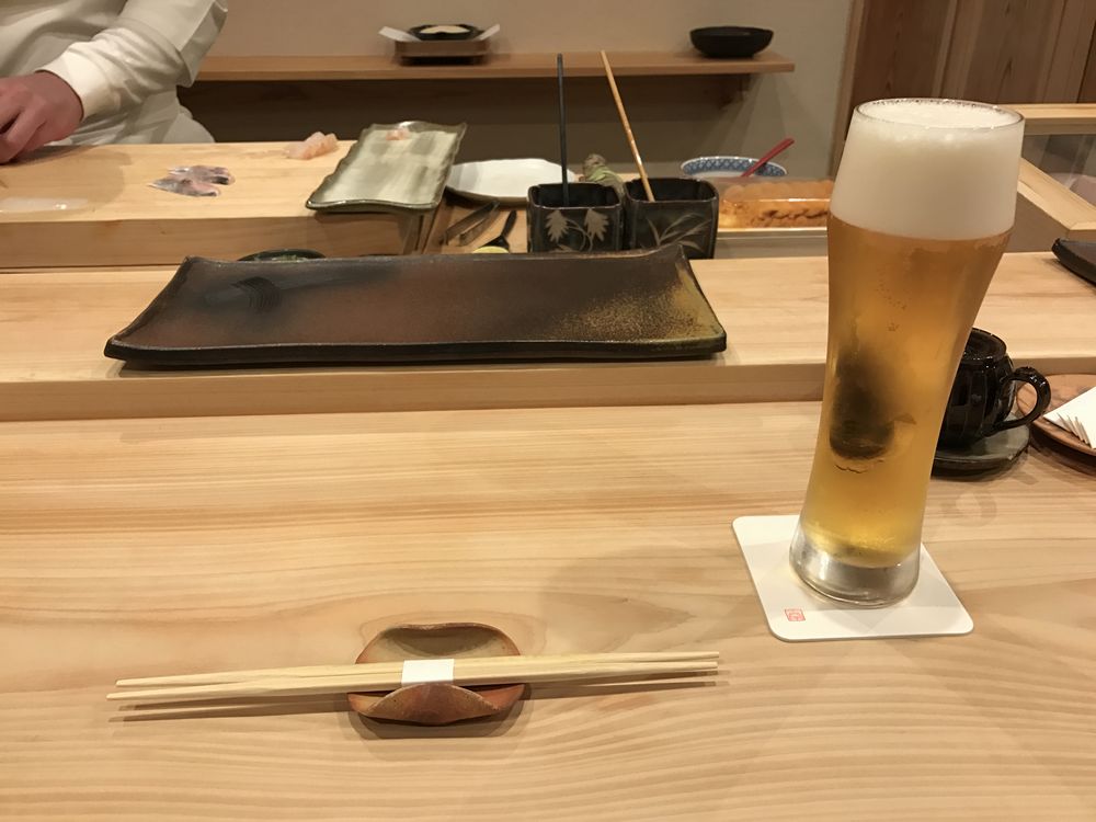 鮨 十兵衛のビール