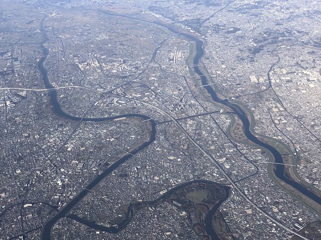 ANA679便から葛飾区上空