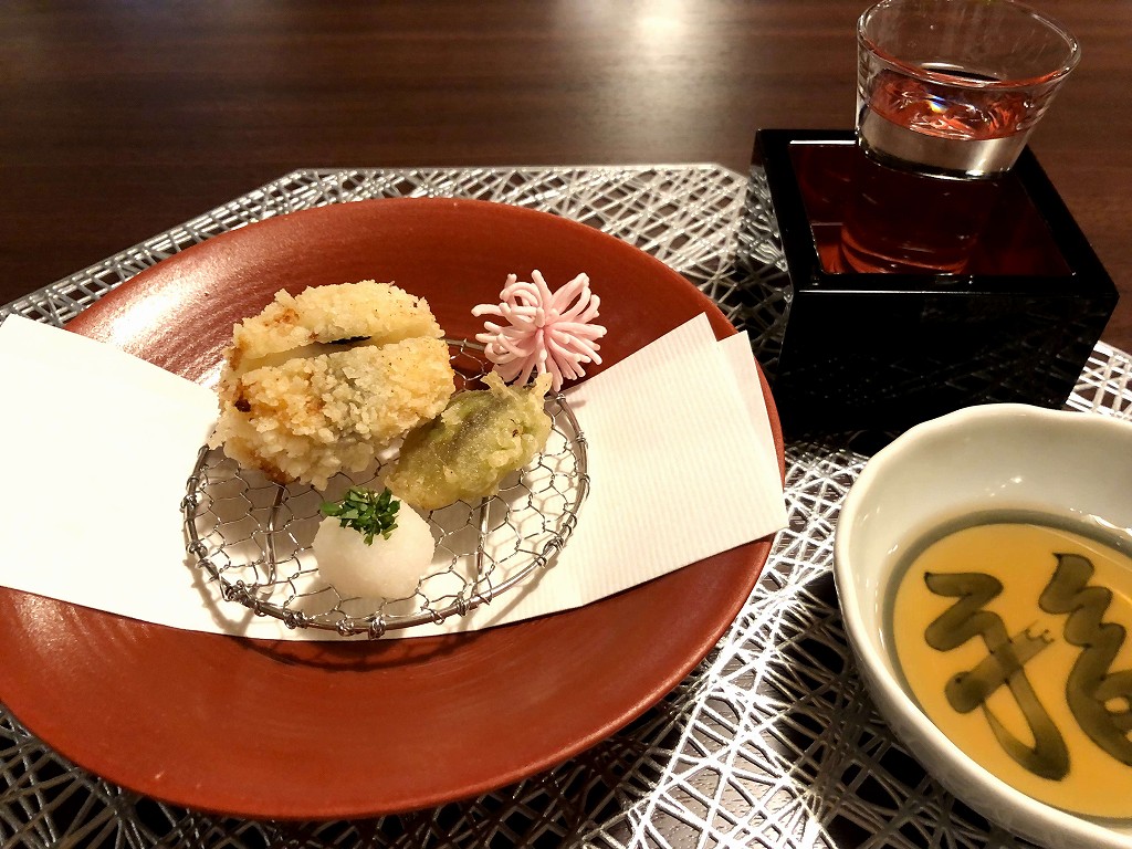 ANAクラウンプラザ広島の「雲海」のホタテと長芋のはさみ揚げ
