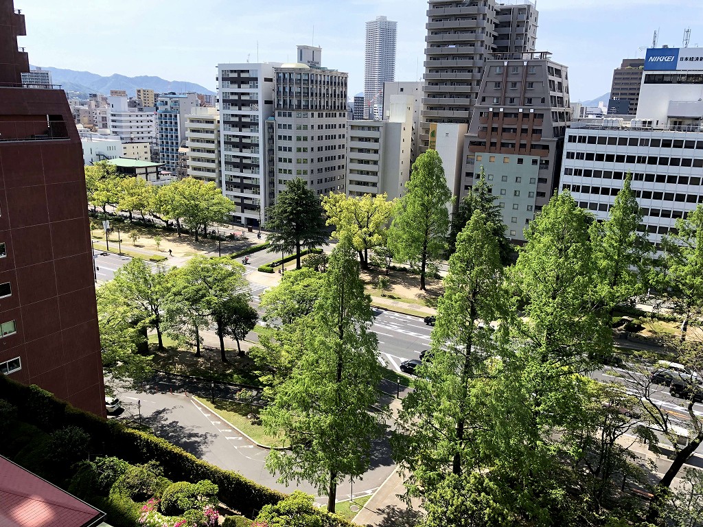 ANAクラウンプラザホテル広島から快晴の広島市内