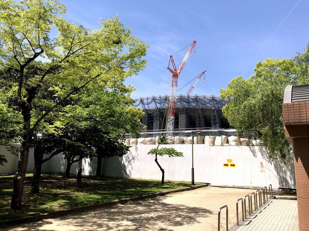 基町小学校付近から広島の新スタジアム