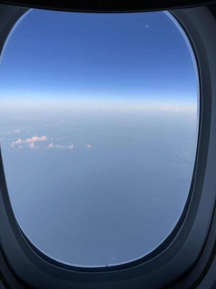 台湾上空の青空