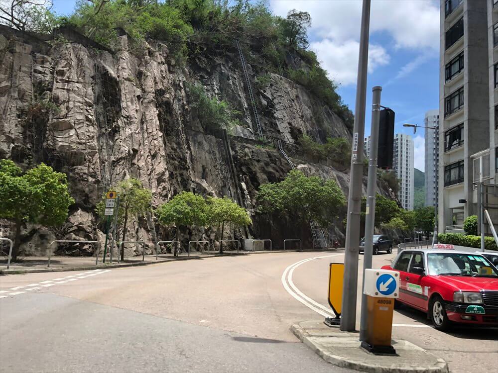 香港島の崖