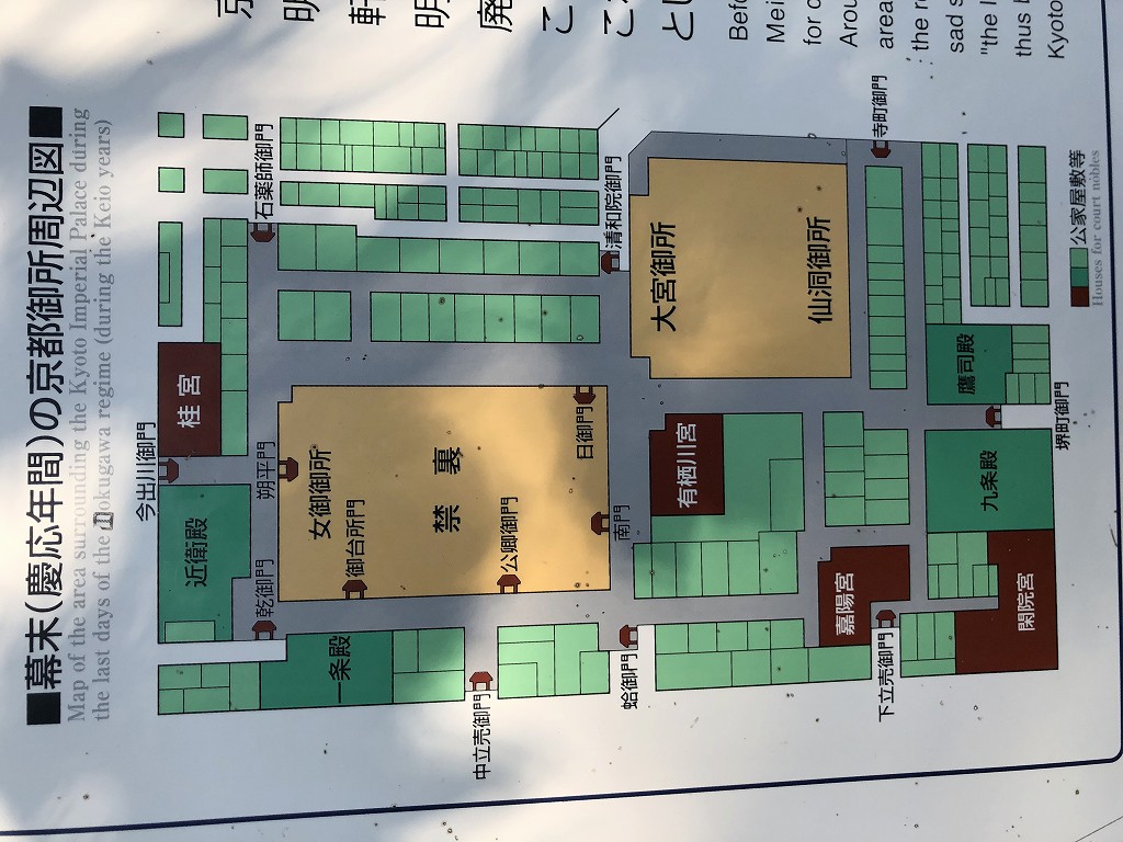 京都御苑の地図