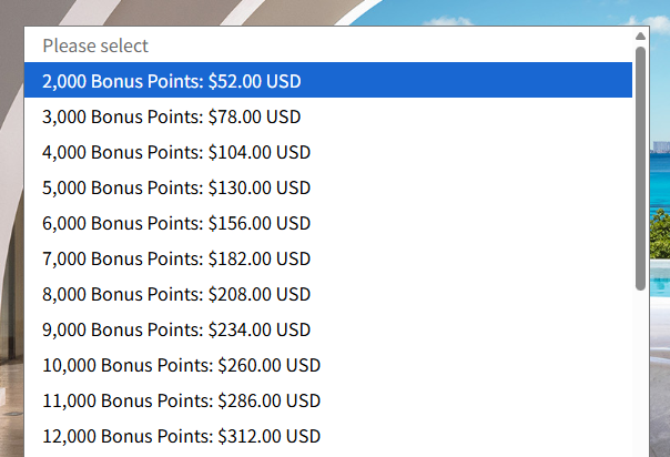 World of Hyattのポイントを購入する