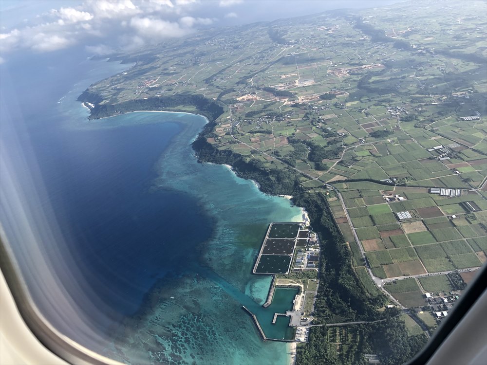 ANA88便からの宮古島
