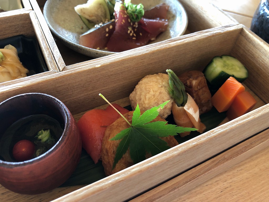 アマネムの和箱朝食の野菜類