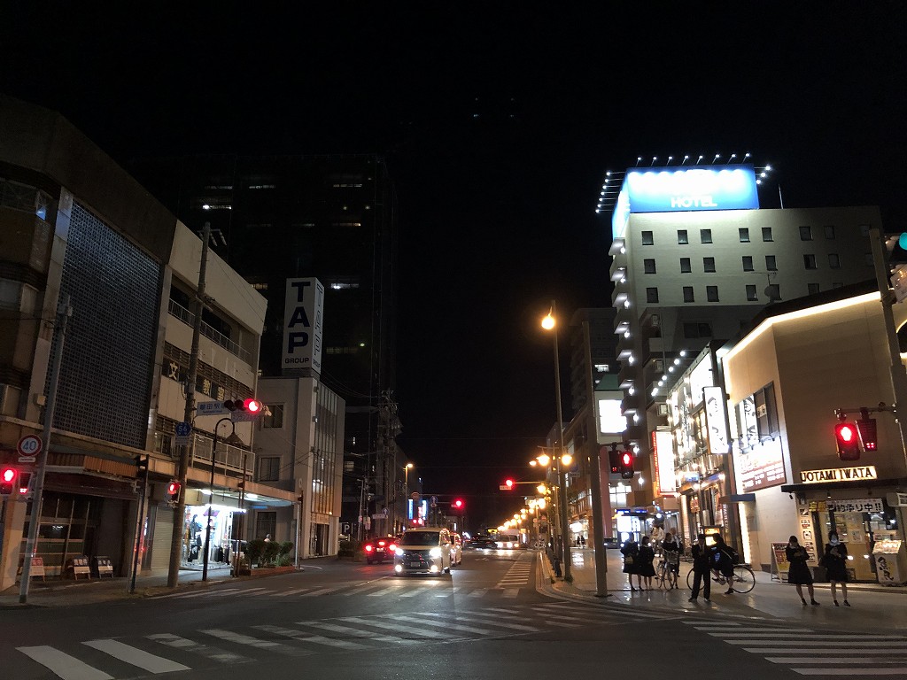 ABホテル磐田の前の道路