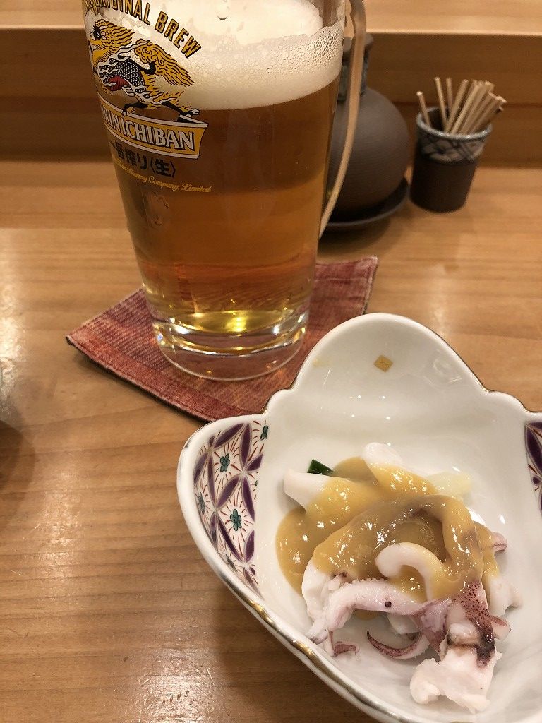 磐田の寿司好のお通し