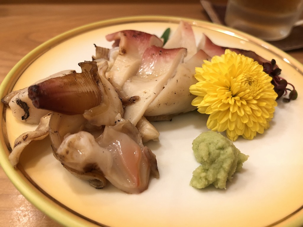 磐田の寿司好のホッキ貝の焼き