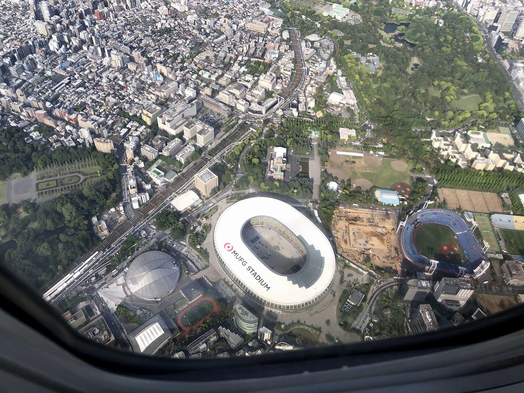 JAL120便からMUFGスタジアム